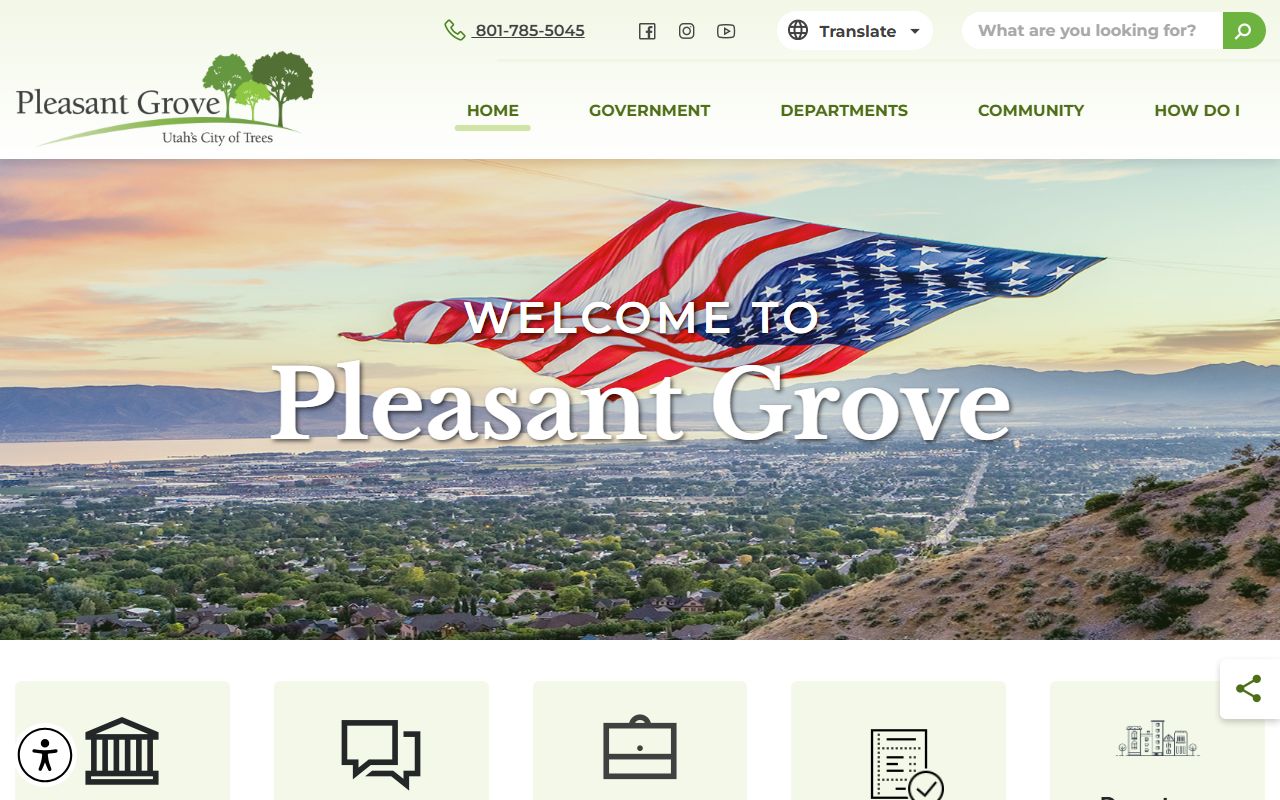Pleasant Grove City Government page for Pleasant Grove released inmates