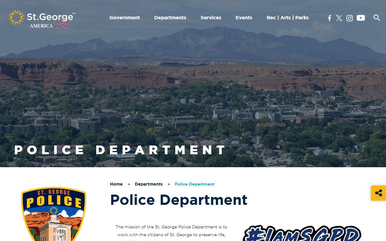 St. George Police Department released inmates page