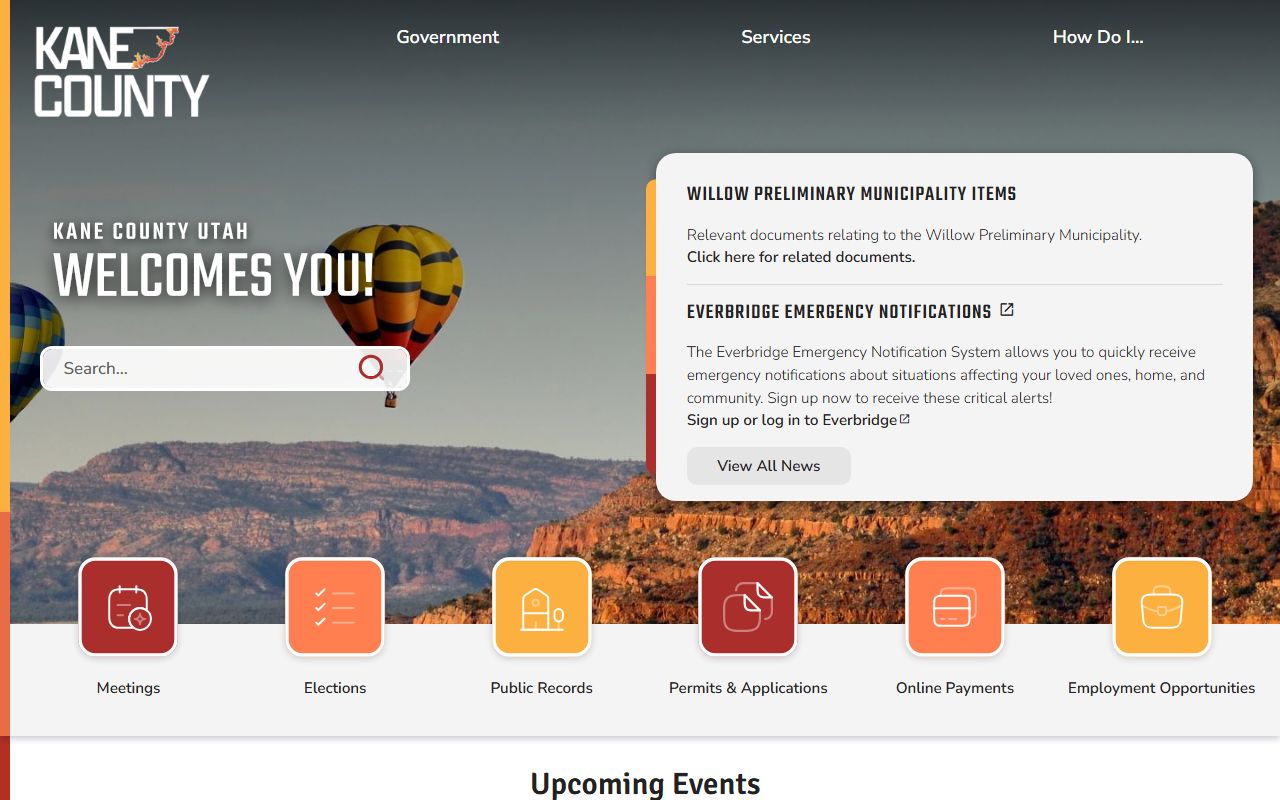 Kane County government website for released inmates