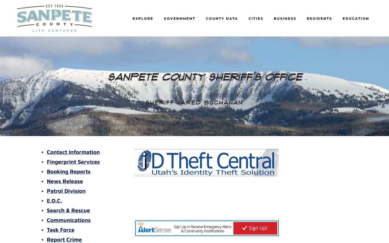 Sanpete County Sheriff Office for Sanpete County released inmates