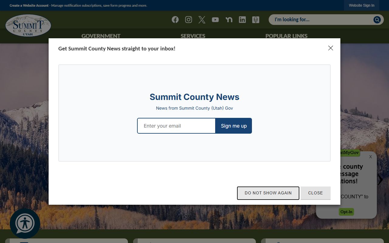 Summit County government site for released inmates records