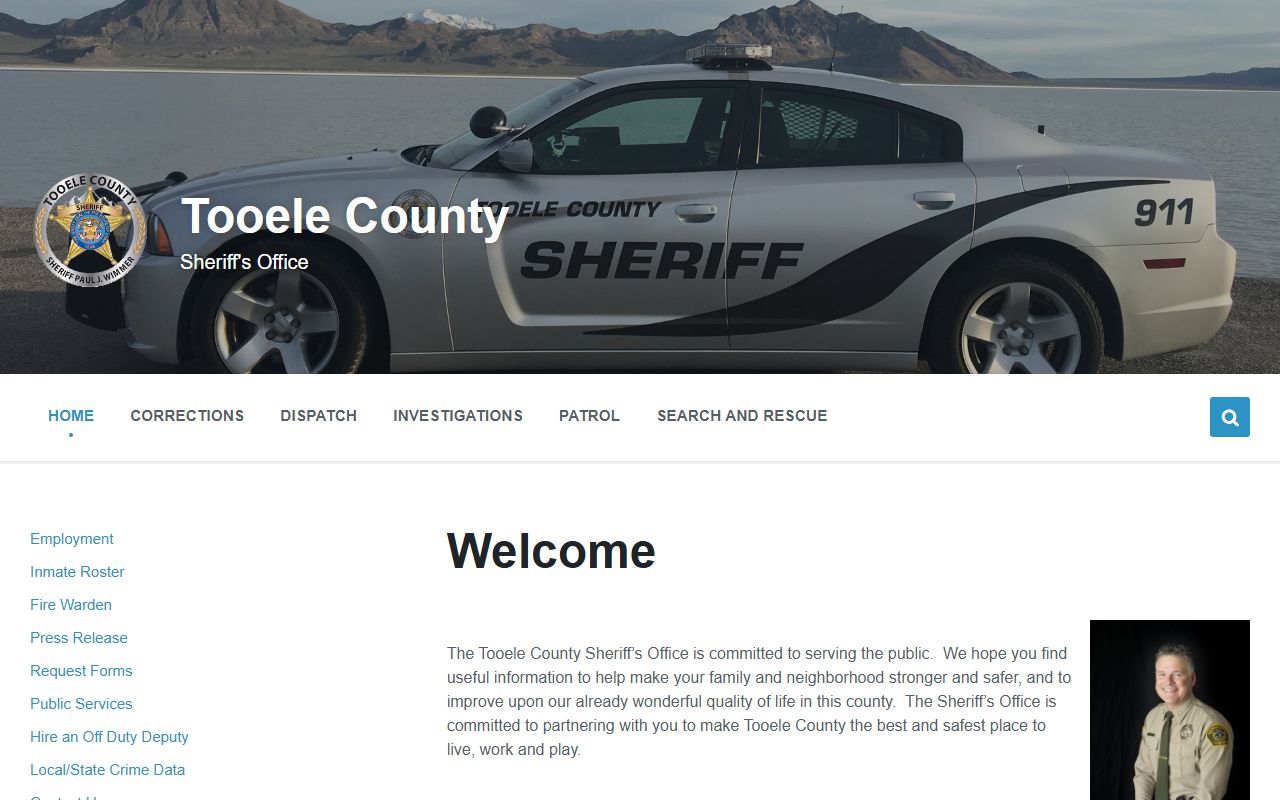 Tooele County Sheriff Office website for released inmates