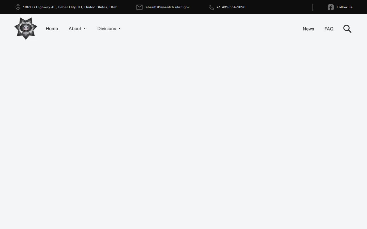 Wasatch County GRAMA request page for released inmates