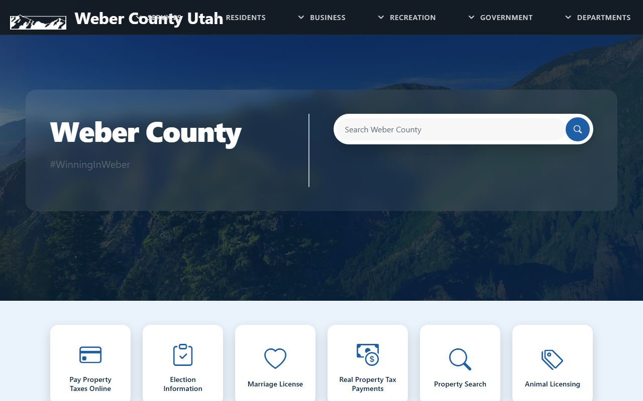 Weber County government site for released inmates